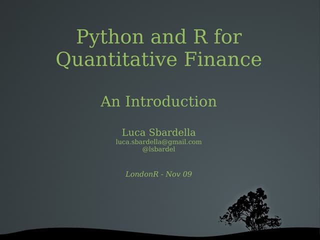 Python and R for quantitative finance
