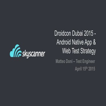 Android Native App & Web Test Strategy