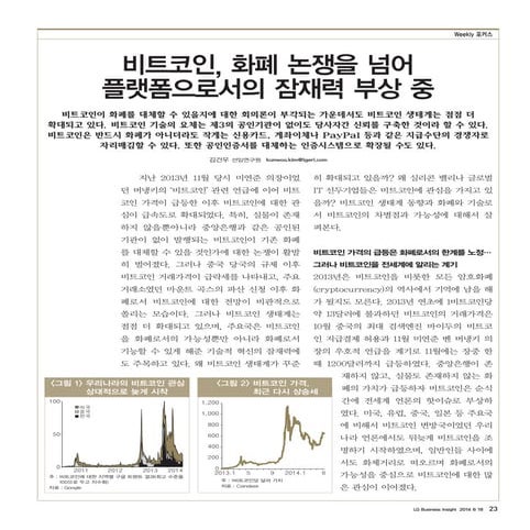  비트코인, 화폐 논쟁을 넘어 플랫폼으로서의 잠재력 부상 중