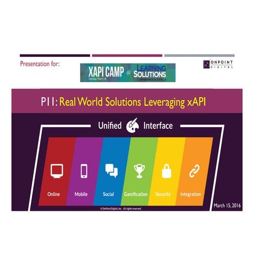 Real World Solutions Leveraging xAPI
