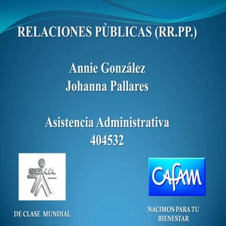 Rr.pp. relaciones publicas annie