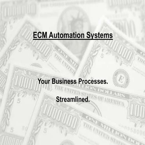 ECM Renovation Roadshow - Automation Systems
