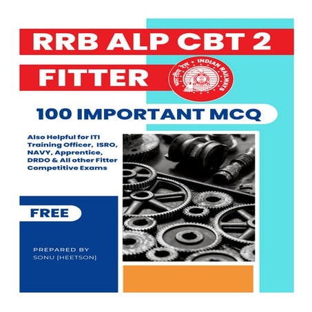RRB ALP CBT 2 Fitter Question Paper MCQ (Railway Assistant Loco Pilot)