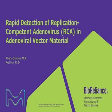 Rapid Replication Competent Adenovirus (rRCA) Detection: Accelerate your Lot Release