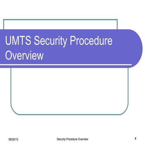 Rrc security procedure overview