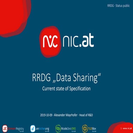 RRDG Data Sharing Specifications