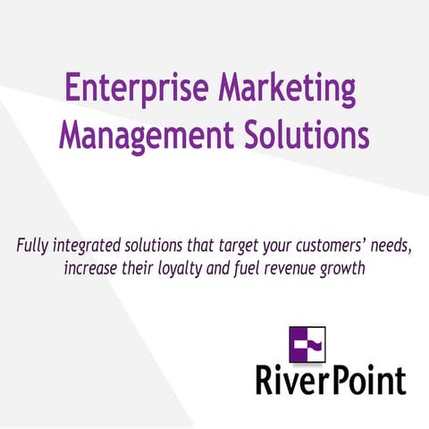 Enterprise Marketing Management (EMM) Overview