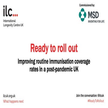 Policy briefing launch: Ready to rollout – Improving uptake of routine immuni...