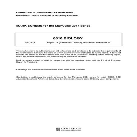 IGCSE Biology (0610) syllabus for the year 2023-2025 | PDF