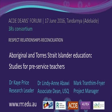 Respect, Relationships, Reconciliation