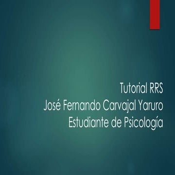 Que es un RRS? | PPTX