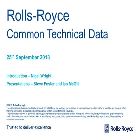 TCUK 2013 - Roll-Royce - Common Technical Data
