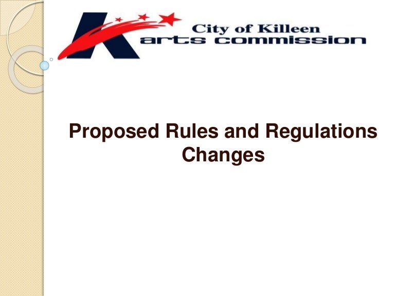 RS17034 Killeen Arts Commission Rules & Regulations Changes