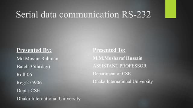 Rs232 protocal