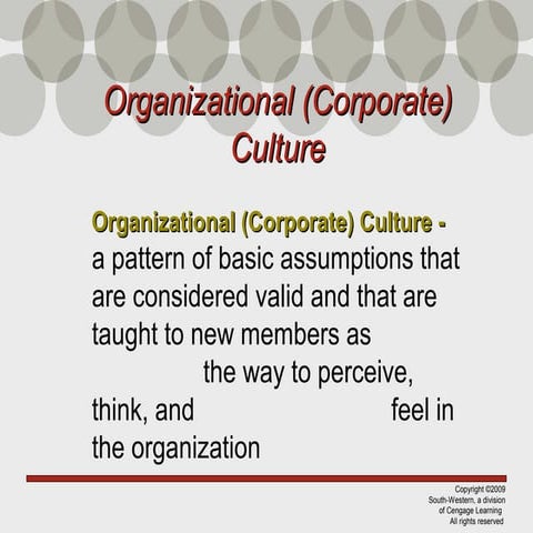 Class 17 organizational culture