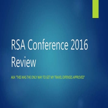 RSA Conference 2016 Review