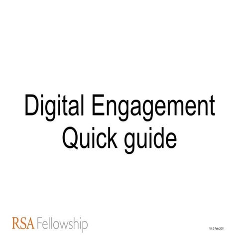 RSA Digital Engagement Guidelines v1.0