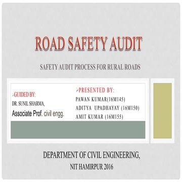 Rsa for rural road | PPTX