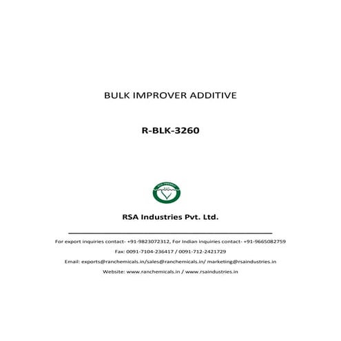 RSA Industries, India - Products - Paper Chemicals - Tissue Softener ...