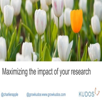 Maximising the impact of your research