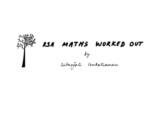 Rsa maths worked out