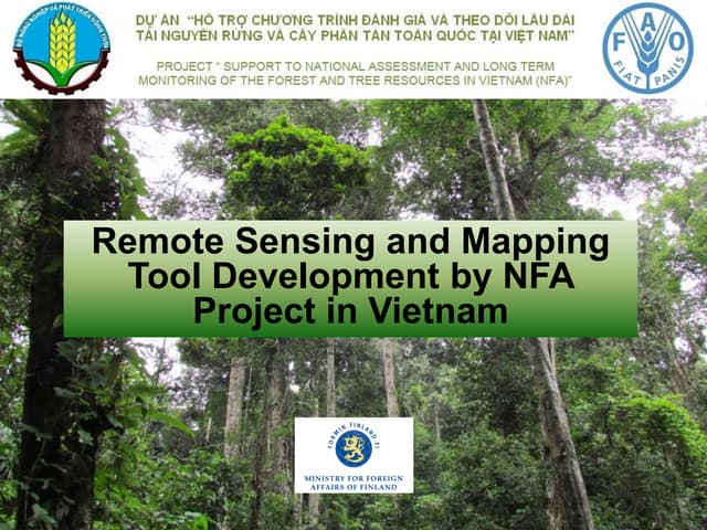 Remote sensing and mapping tool development of NFA Project in Vietnam