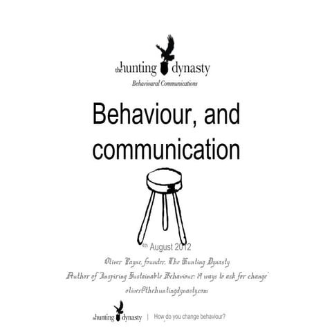 Behaviour, and communication