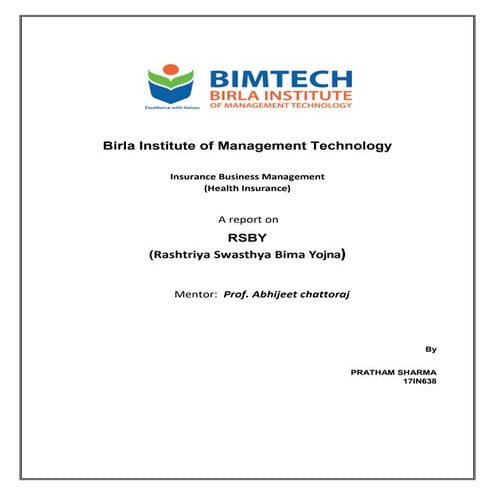RSBY ((Rashtriya Swasthya Bima Yojna)