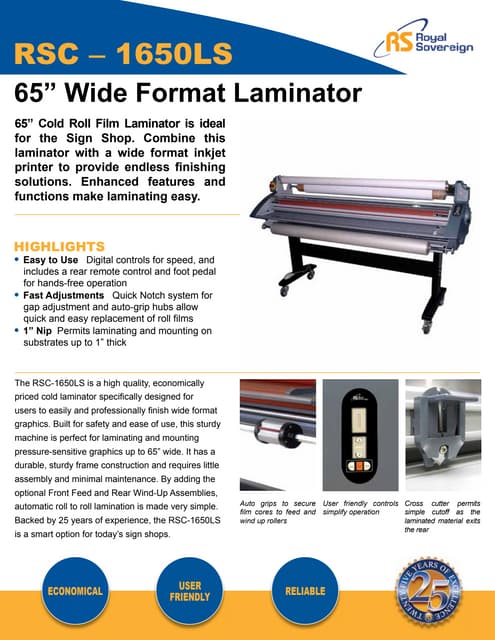 Image of Royal Sovereign RSC-1401CW cold roll laminator