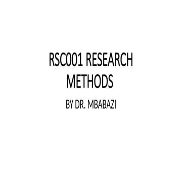 RSC001 RESEARCH METHODS.pptx it's interesting
