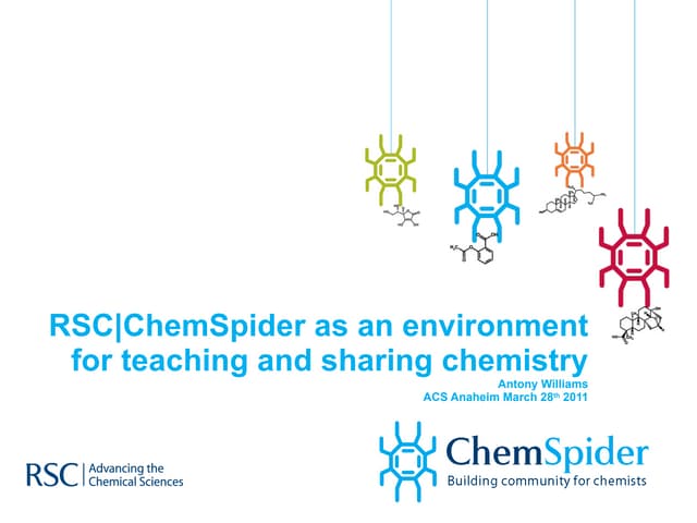 RSC ChemSpider as an environment for teaching and sharing chemistry