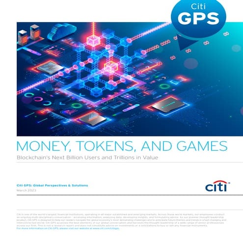 MONEY, TOKENS, AND GAMES:Blockchain’s Next Billion Users and Trillions in Value