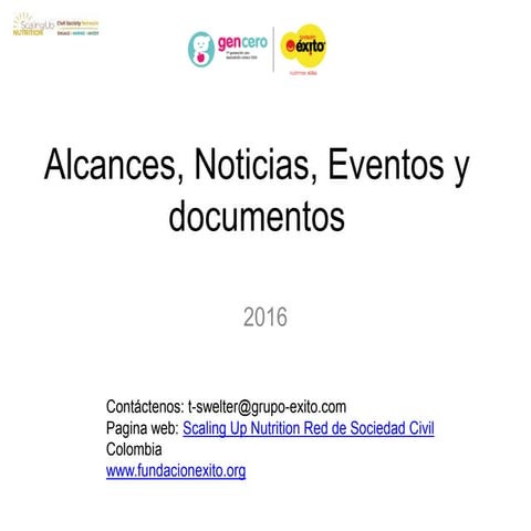 Colombia Nutrition actualizaciones