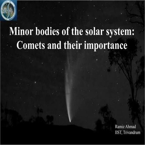 Minor bodies of the solar system:  Comets and their importance 