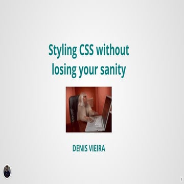 RSCSS - Styling your CSS without losing your sanity | PDF