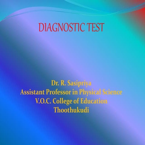  Diagnostic test