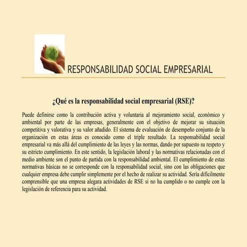 RSE Responsabilidad social empresarial.