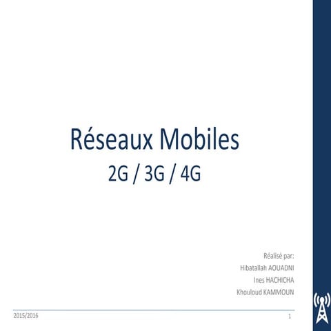 Réseaux mobiles 