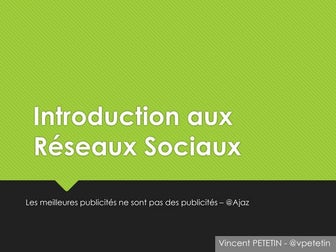 Introduction au réseaux sociaux