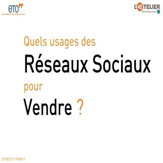 Réseaux sociaux et business  par ETO