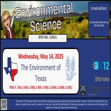 EnvironmentalScienceofTexas Presentation | PDF
