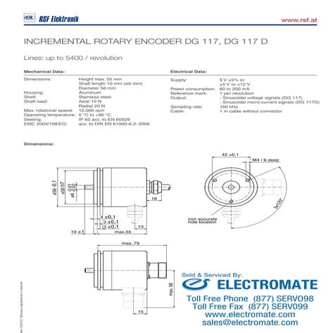 Rsf electronik incremental_rotary_encoder_dg_ 117_specsheet