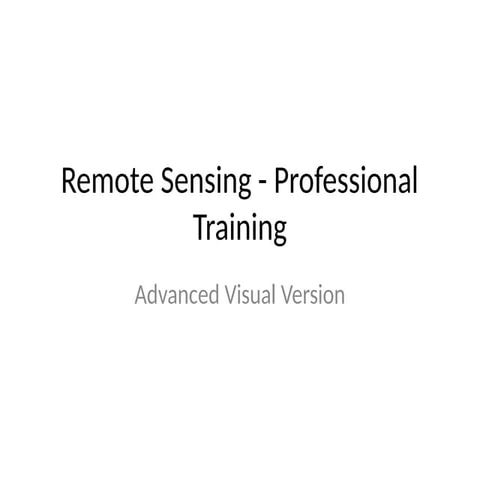 Advanced Remote Sensing Training for Satellite Imagery Interpretation ...