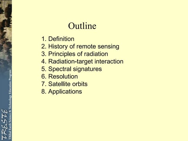 Remote Sensing fundamentals
