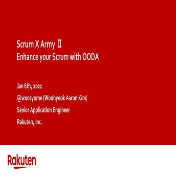 [Regional Scrum Gathering Tokyo 2021] Scrum with OODA loop