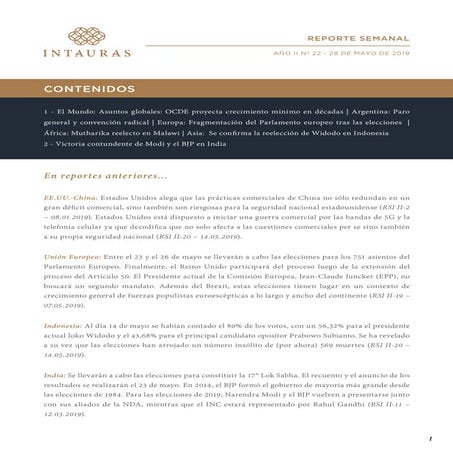 Informe de Riesgo País sobre India, de Cesce | PDF