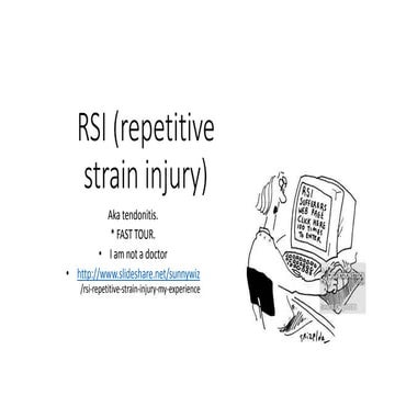 RSI (repetitive strain injury): My experience