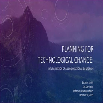 Planning for Technological Change