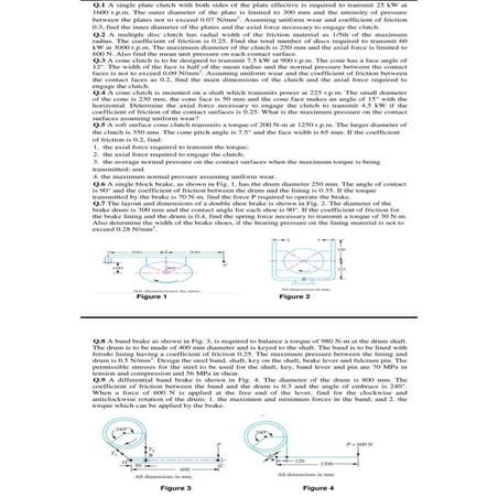 RS Khurmi Machine Design Clutch and Brake Exercise Numerical Solutions ...