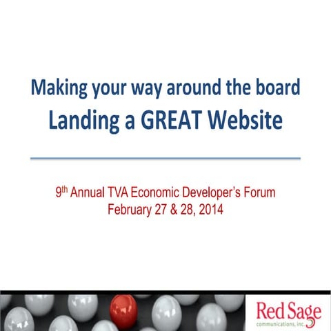 Landing a Great Economic Development Website